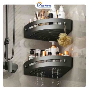 Kệ góc nhà tắm không khoan 90° chống gỉ