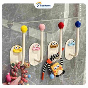Móc treo hoạ tiết chú hề dán tường trang trí dễ thương