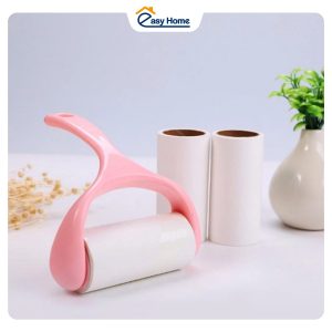 Cây lăn bụi quần áo cán nhựa kèm 2 lõi dụng cụ lăn bụi tiện lợi