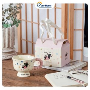 Cốc sứ quai gợn sóng - món quà tặng dễ thương ý nghĩa